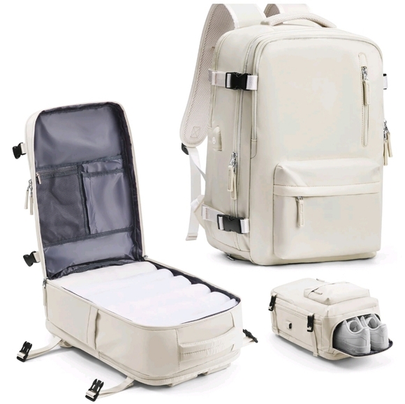 Travel Backpack ? Carry On with USB Charging Port Shoe Pouch TSA Approved main image 4
